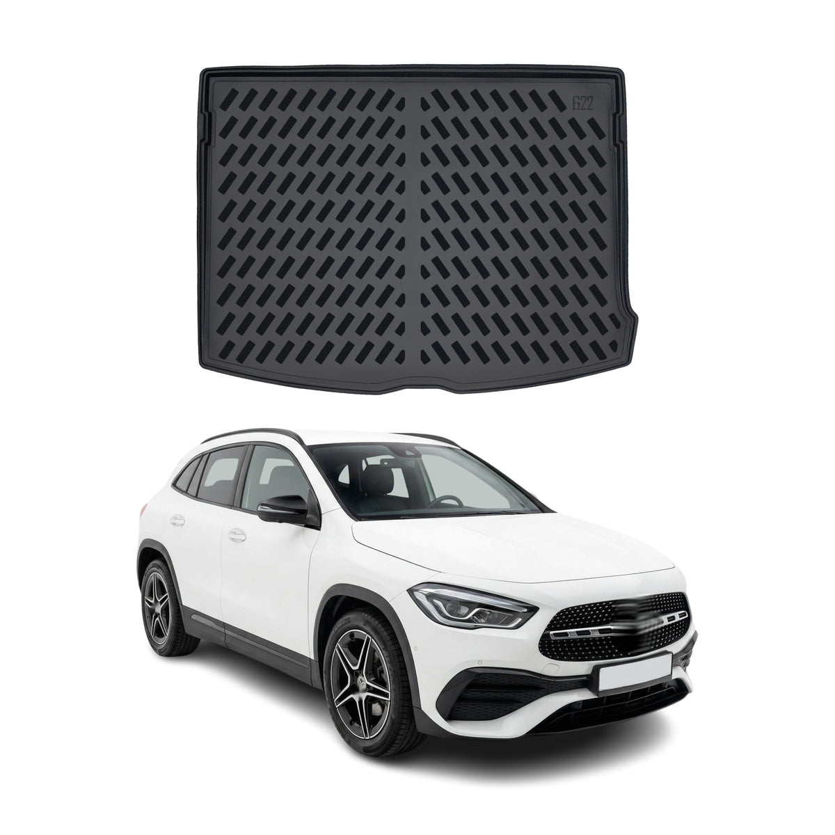 Tapis de coffre pour Mercedes-Benz EQA 2021-2026 / GLA 2020-2027 Noir TPE