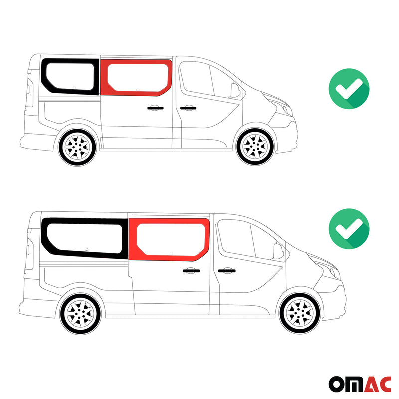 Vitre de Porte pour Nissan Primastar 2014-2024 L1 L2 Avant Droit Verre fixe