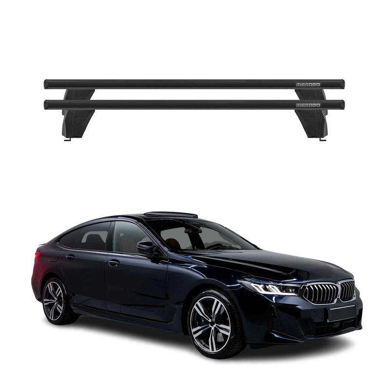 Menabo Barres de toit transversales pour BMW Série 6 Gran Turismo G32 17-25 Noir