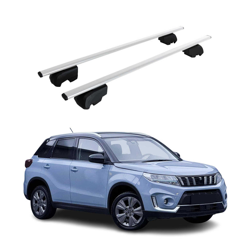 Barres de toit Transversales pour Suzuki Vitara 2015-2023 Gris ABE