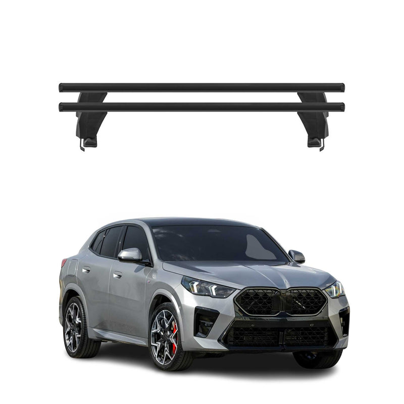 Menabo Barres de toit transversales pour BMW X2 U10 2023-2025 Alu Noir 2x