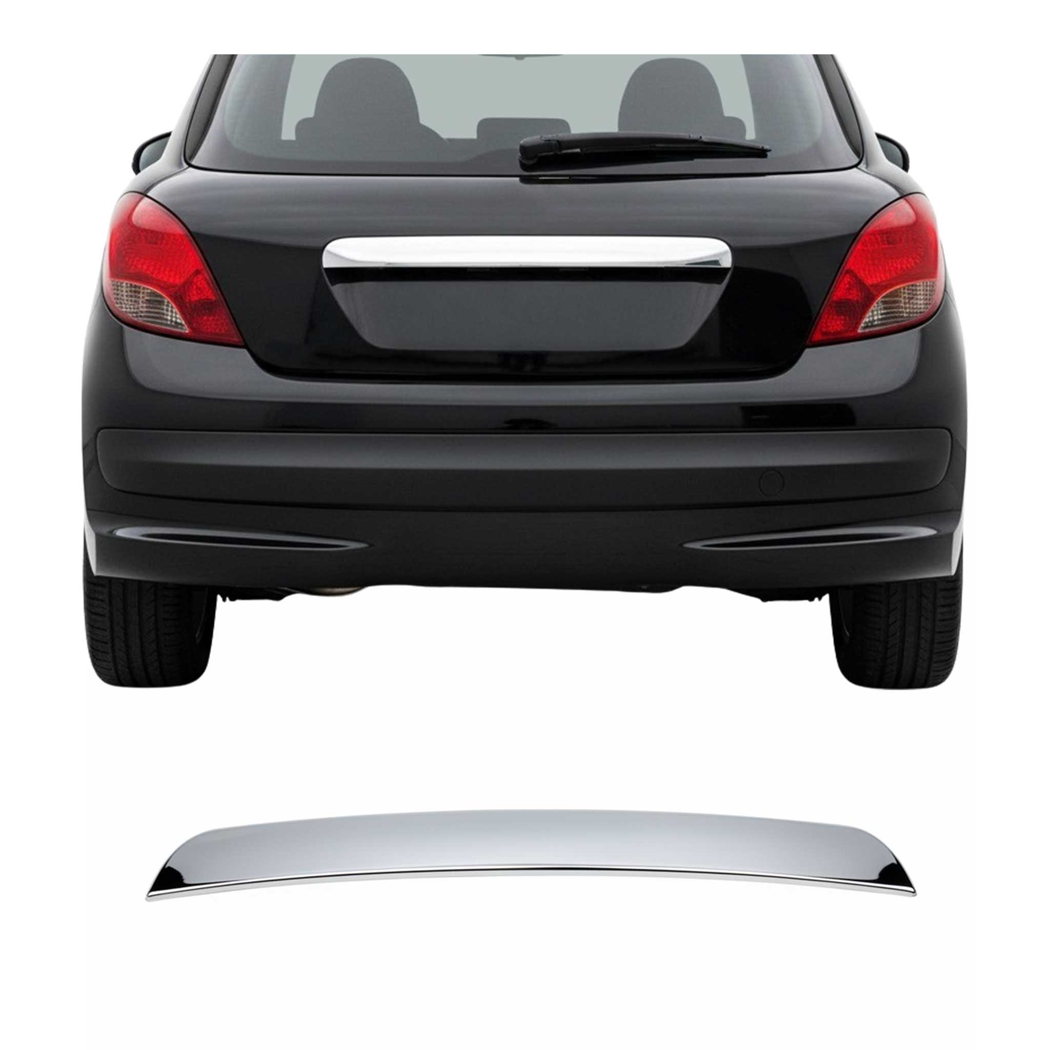 Couverture Poignée de Porte de Hayon Coffre pour Peugeot 207 2006-2012 acier