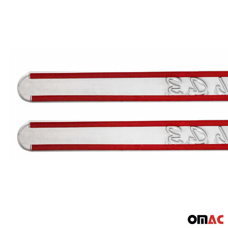 Seuils de porte en acier inox Chromé Edition 50x3.5 cm 2pcs