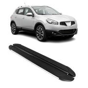 Marchepieds Latéraux pour Nissan Qashqai +2 NJ10 2008-2014 Alu Gris Noir 2Pcs