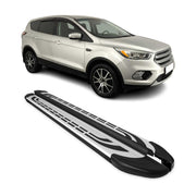 Marchepieds Latéraux pédale pour Ford Kuga II 2012-2019 Aluminium Gris Noir 2x