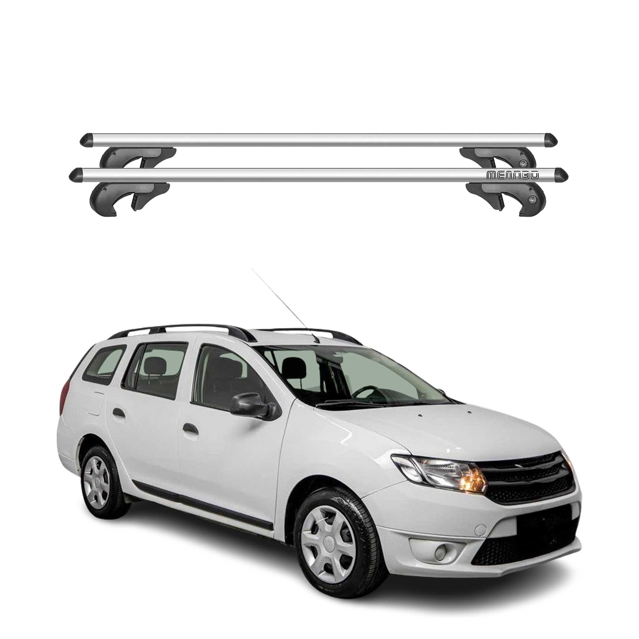 Barres de toit transversales pour Dacia Logan MCV 2013-2020 90kg Alu Gris 2x