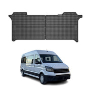Tapis de Sol pour VW Crafter 2017-2026 2ème rangée Caoutchouc Noir