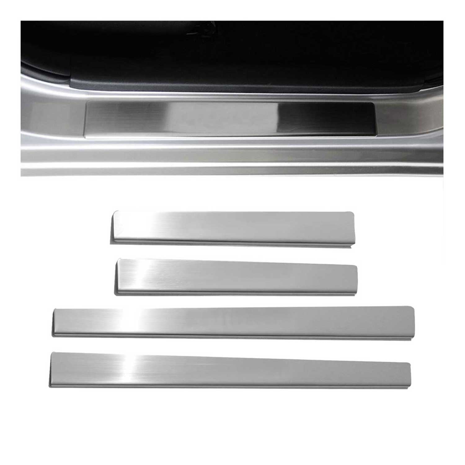 Protection Seuils de Portes pour Renault Megan III / Fluence 4x Inox Chromé