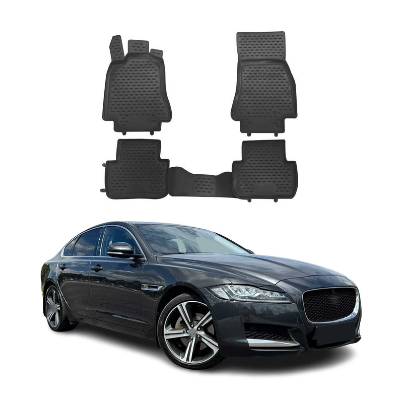 Tapis de Sol pour Jaguar XF 2009-2015 TPE Noir