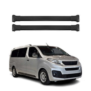 Barres de Toit Transversales pour Peugeot Expert 2016-2026 2Pcs Alu Noir