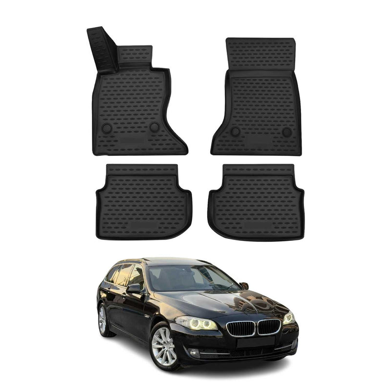 Tapis de Sol pour BMW Série 5 F11 Touring 2010-2013 Caoutchouc TPE Noir