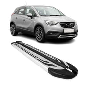 Marchepieds Latéraux pour Opel Crossland X 2017-2024 Aluminium Gris 2Pcs