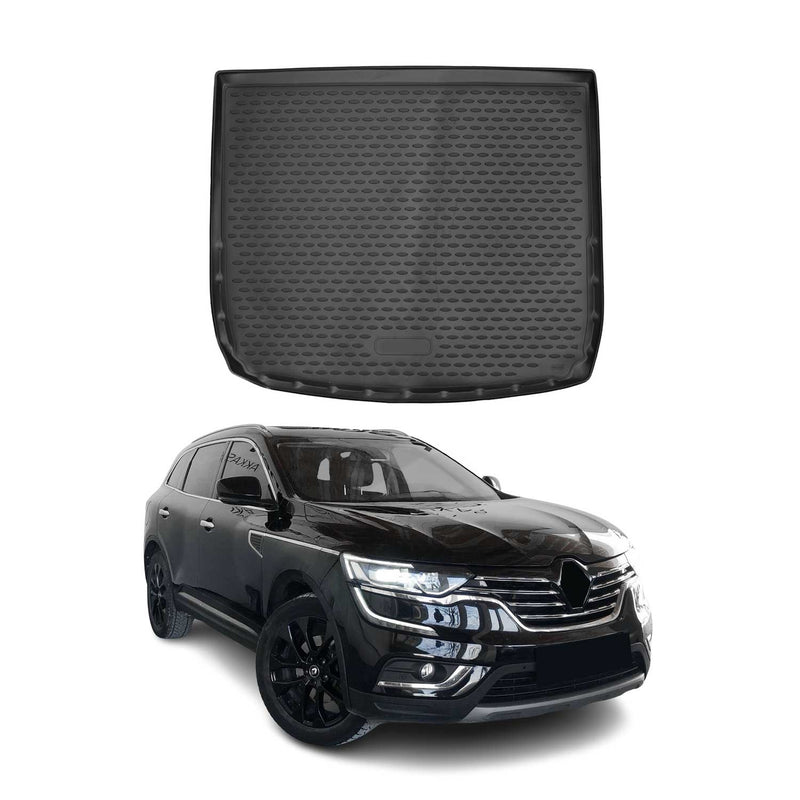 OMAC Tapis de coffre pour Renault Koleos 2017-2024 sur mesure en caoutchouc Noir