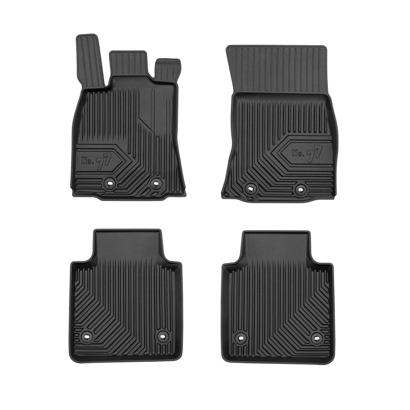 Tapis de Sol de Voiture pour Jaguar XJ VIII 2009-19 version longue TPE Noir 4Pcs