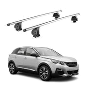Barres de toit transversales Alu pour Peugeot 3008 II 2016-2023 TÜV Gris 2Pcs
