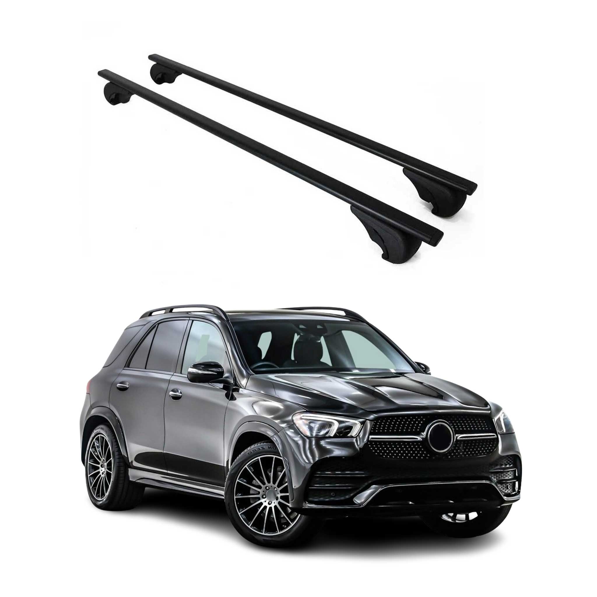 Barres de toit Transversales pour Mercedes GLE 2020-2026 Fer Noir