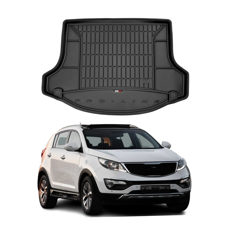 Tapis de Coffre pour Kia Sportage 2010-2015 TPE Noir