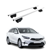 Barres de toit Transversales pour Kia Ceed Break 2019-2021 Fer Argent ABE