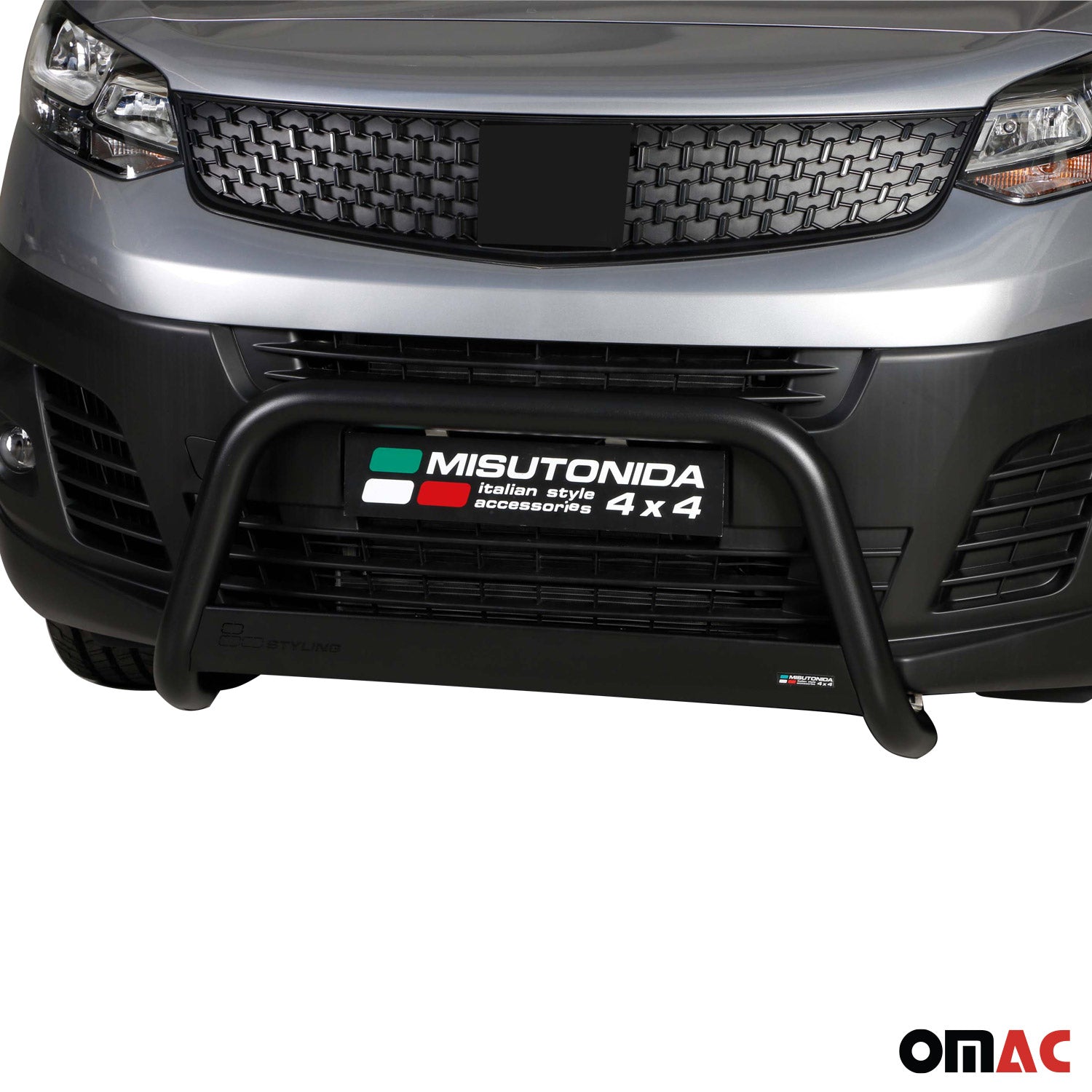 Pare-buffle Avant pour Fiat Scudo 2022-2026 63mm en Acier Inoxydable Noir