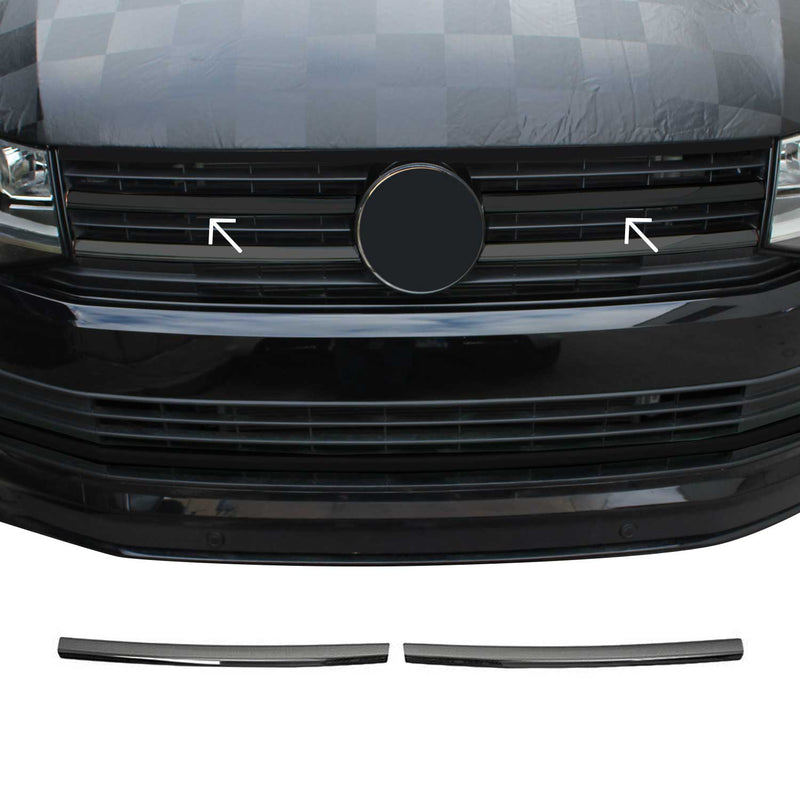 Moulure de Grille de Calandre pour VW T6 Transporter 2015-2019 Highline Foncé 2x