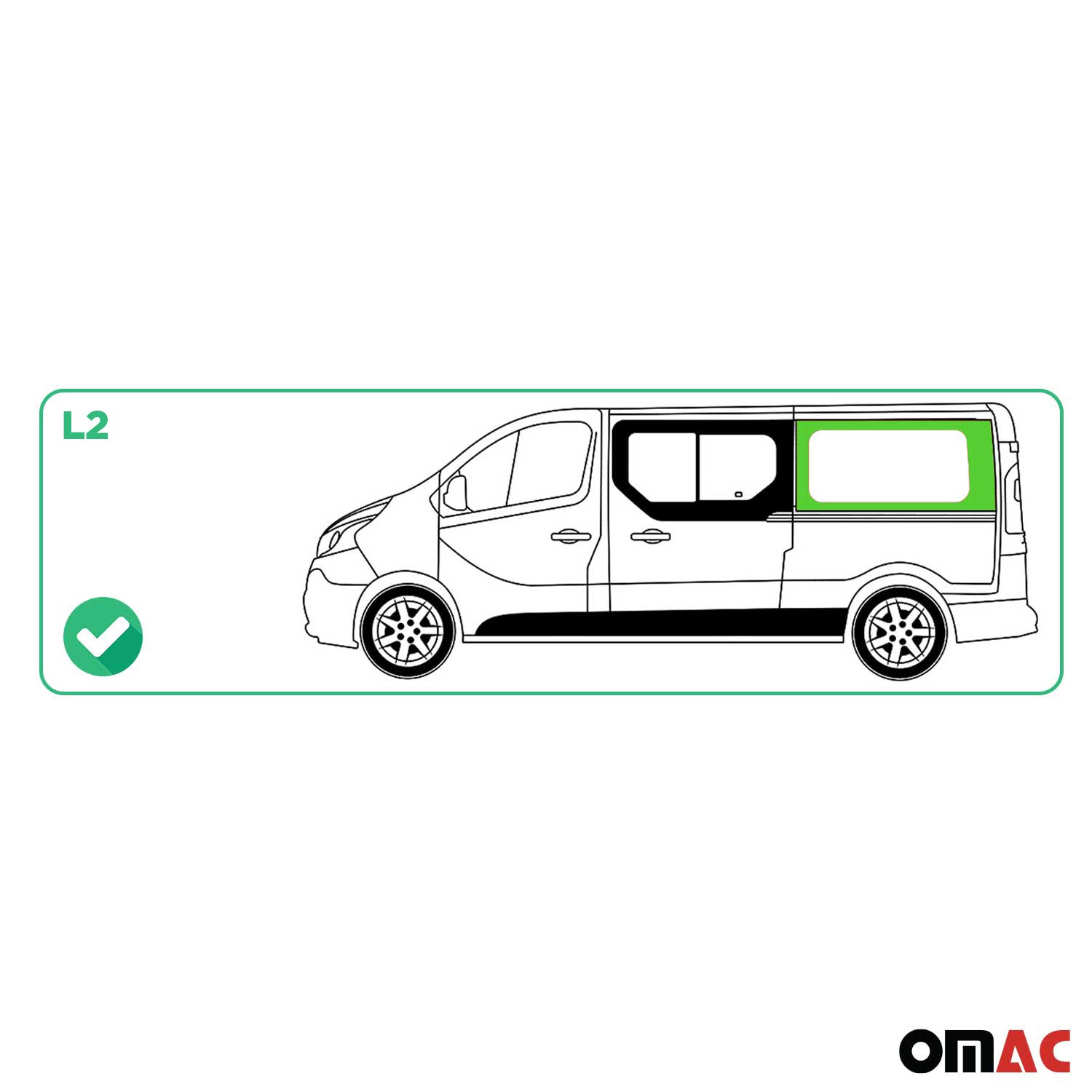 Vitre de Porte pour Nissan Primastar 2001-2014 L2 Arrière Gauche Coulissante