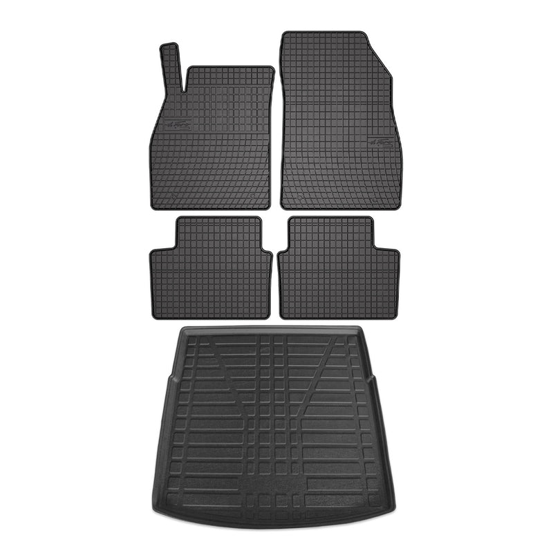 Kit Tapis de sol et coffre pour Opel Insignia A Sports Tourer 2009-2013 TPE Noir