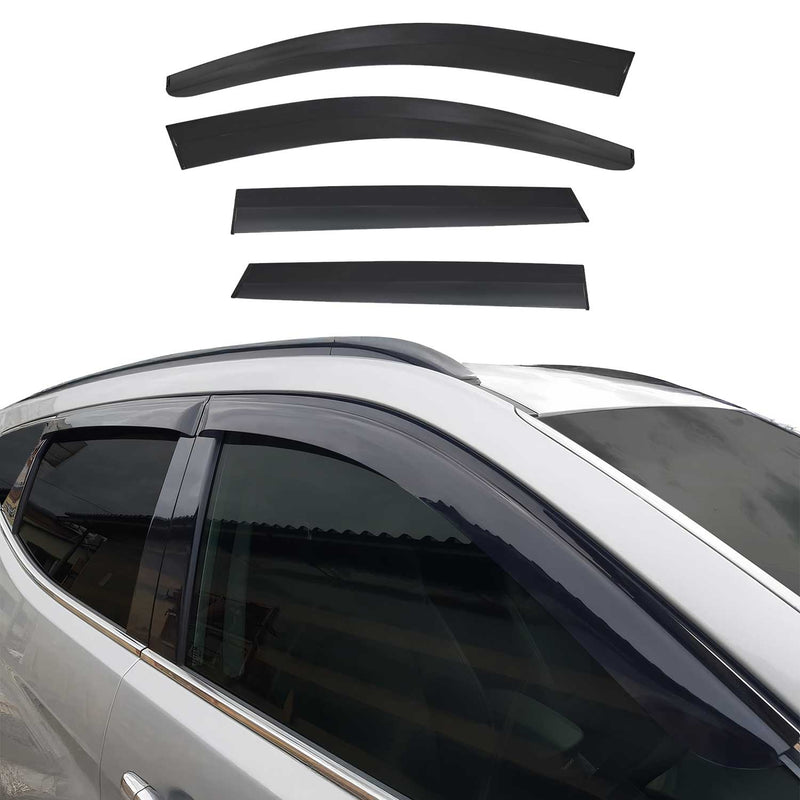 Déflecteurs De Vent Pluie D'air pour Nissan Qashqai Pre-FL 2014-2017 Noir 4x
