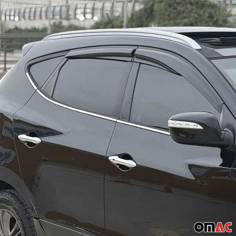Baguettes pour contour Latérales pour Hyundai iX35 2010-2015 inox chrome