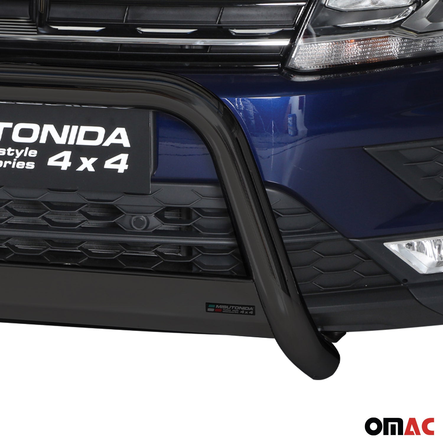 Pare-buffle Avant pour VW Tiguan Allspace 2016-2024 63 mm en Acier Noir