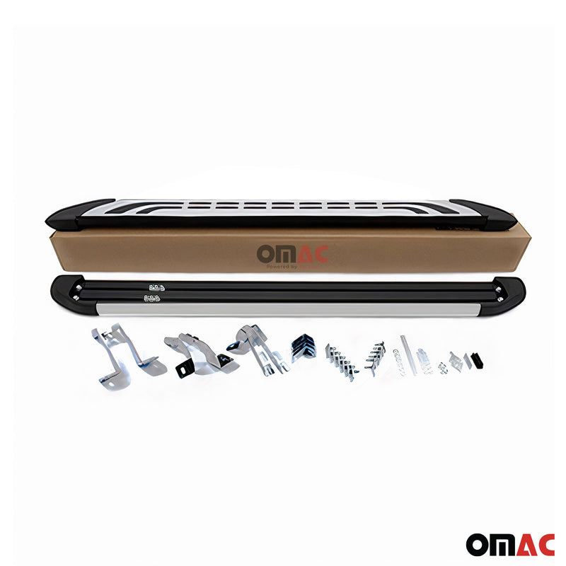 2021-2024 Nissan Qashqai Marchepieds Latéraux pédale Aluminium Gris 2Pcs