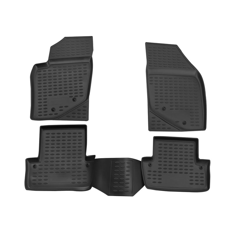 Tapis de sol pour Volvo V70 II 2000-2007 en caoutchouc TPE 3D Noir 4Pcs