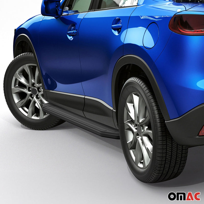 Marchepieds Latéraux pour Mazda CX-5 2011-2017 Alu Noir ABE