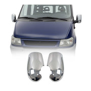 Coques de Rétroviseurs pour Ford Transit 2000-2014 en Acier Chromé Argent