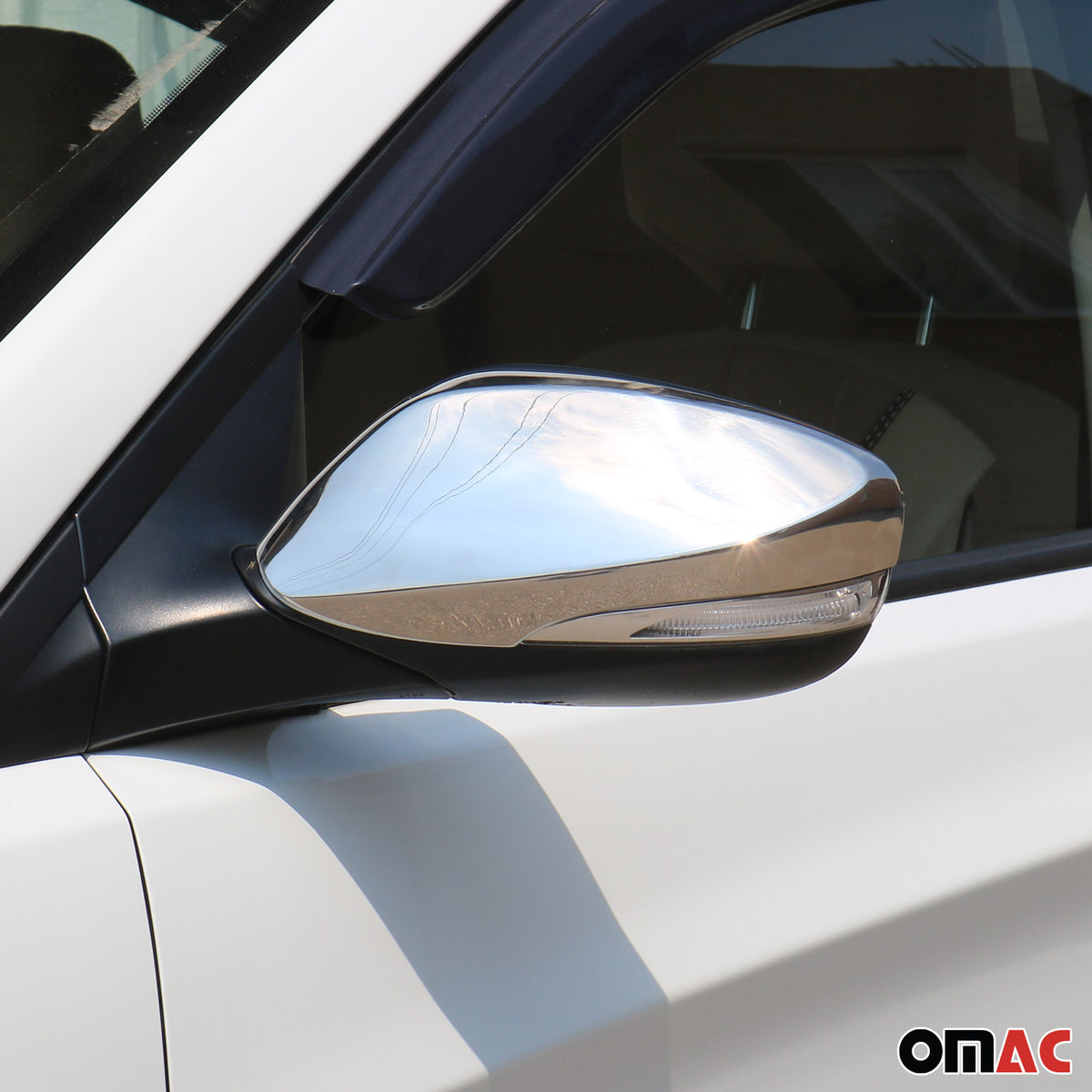 Coques de Rétroviseurs pour Hyundai Elantra mk5 2010-2015 en Chromé Acier Argent