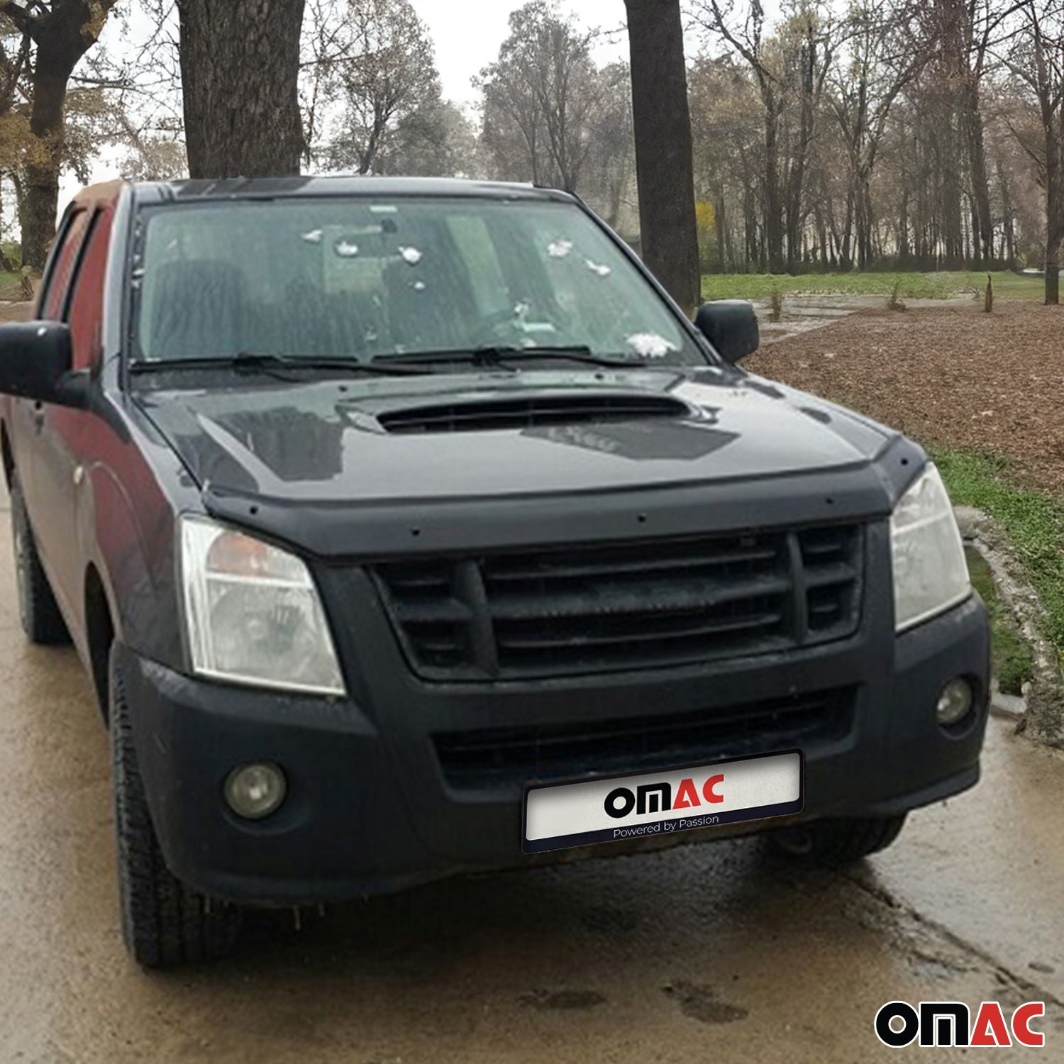 Deflecteurs d'air capot de voiture pour Isuzu D-Max 2005-2012 Acrylique Noir