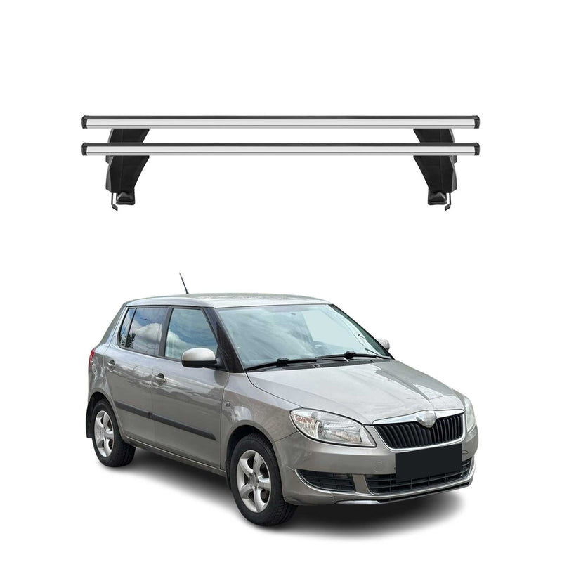 Menabo Barres de toit Transversales pour Skoda Fabia II 2007-2014 Gris ABE 2x