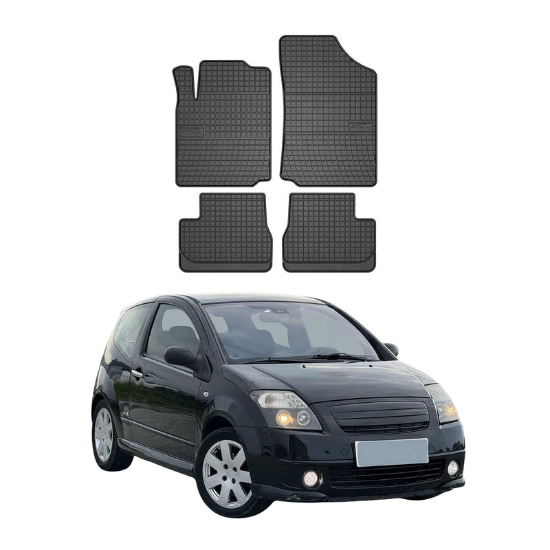 OMAC Tapis de sol pour Citroen C2 2003-2012 Noir en caoutchouc