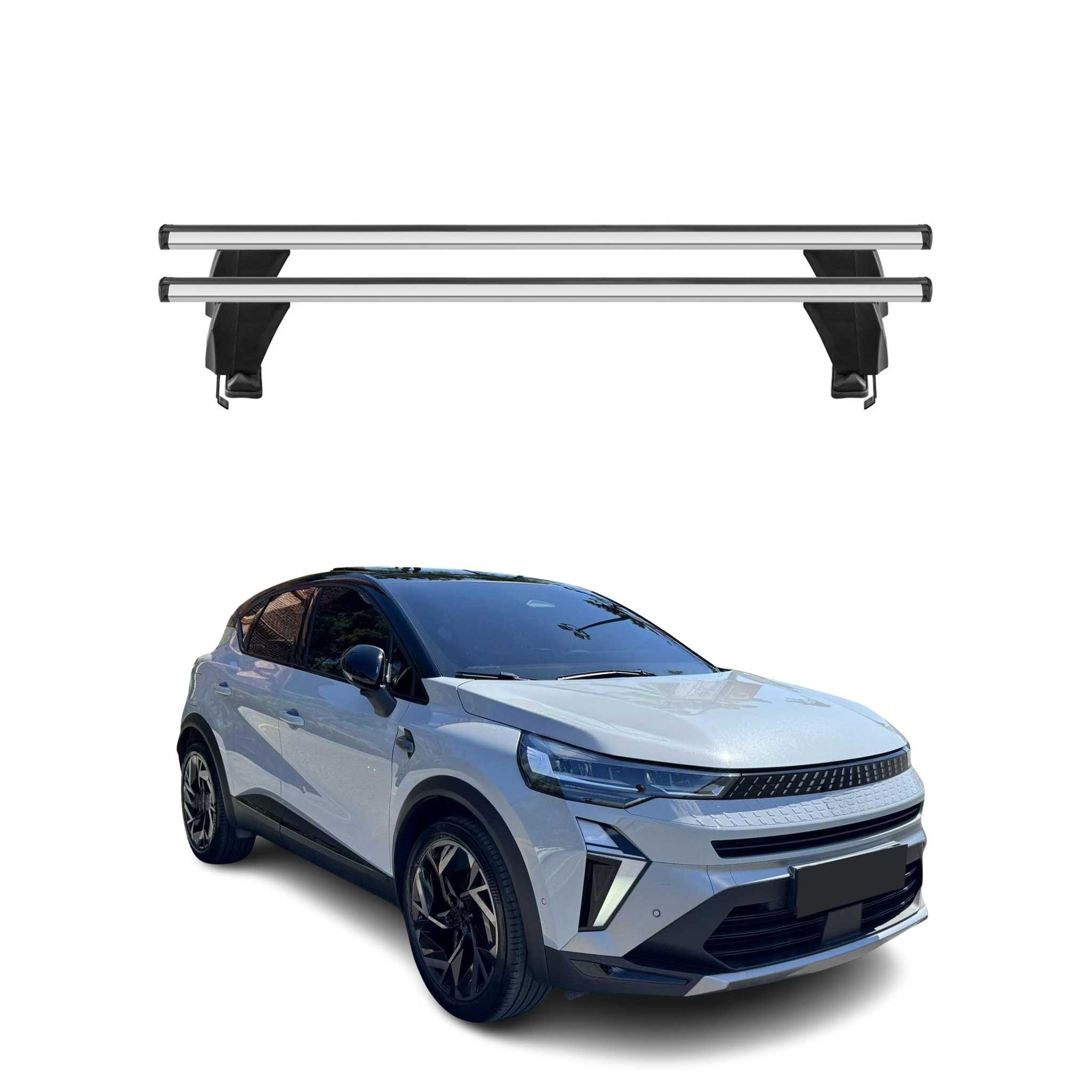Barres de toit transversales pour Renault Symbioz 2024-2026 Alu Gris 2x