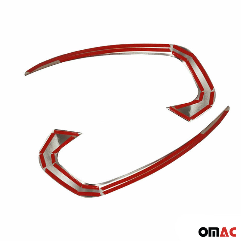 Baguettes de Phare Avant - pour Ford Tourneo Courier 2014-2024 inoxy chromé