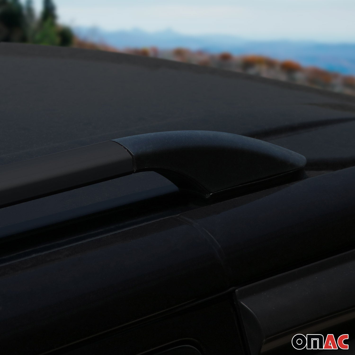 Barres de toit longitudinales pour Ford Tourneo Custom II 2023-2026 L2 Alu Noir