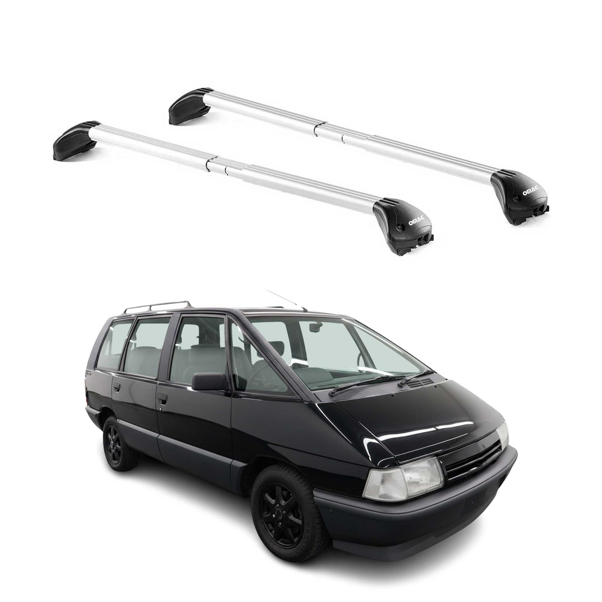 Barres de toit pour Renault Espace 1984-1990 5P Gris Argenté 2 pièces ABE