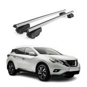Barres de toit Transversales pour Nissan Murano III 2015-2024 Aluminium Gris 2x