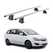 Barres de toit transversales Alu pour Opel Zafira B Cosmo 2007-2014 TÜV Gris 2x