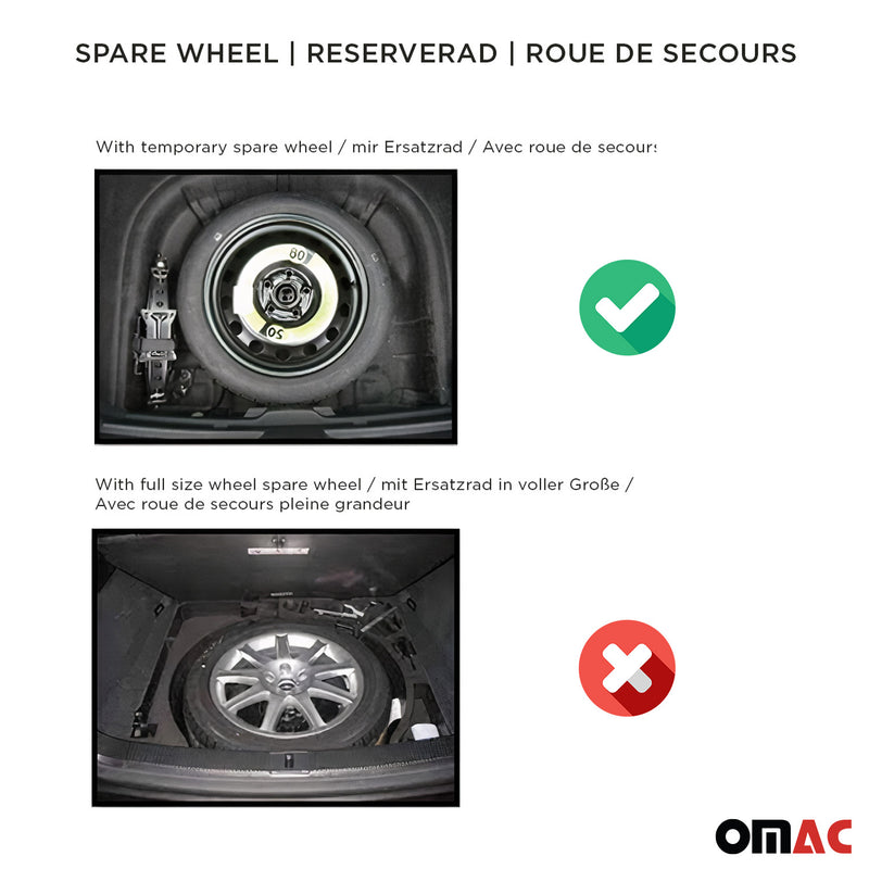 OMAC Tapis de coffre caoutchouc pour Audi A7 C8 4K8 2018-2025 Noir Premium