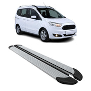 Marchepieds Latéraux pédale pour Ford Transit Courier I 2014-23 L1 Alu Argent 2x