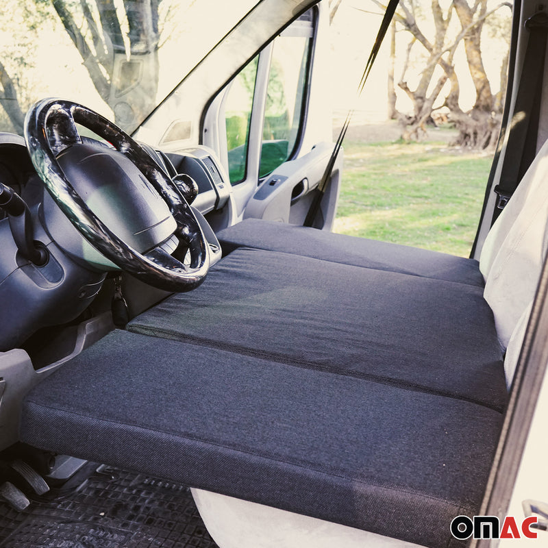 Matelas de Camping Pliable pour Renault Trafic X83 2001-2004 en Polyester Noir