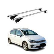 Tiger Barres de toit transversales pour VW Golf VII Sportsvan 2012-2019 Gris