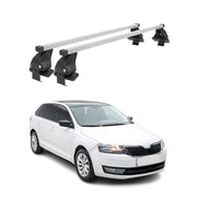 Barres de toit transversales pour Skoda Rapid Spaceback 2013-2019 Acier Gris