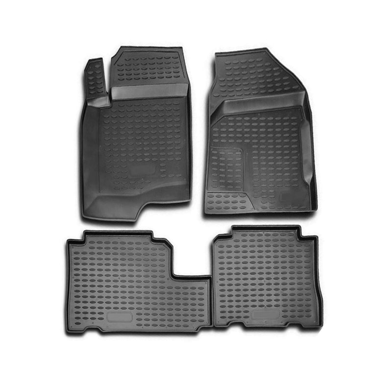 Tapis de sol pour Chevrolet Captiva 2006-2017 5 sièges en caoutchouc Noir 4Pcs