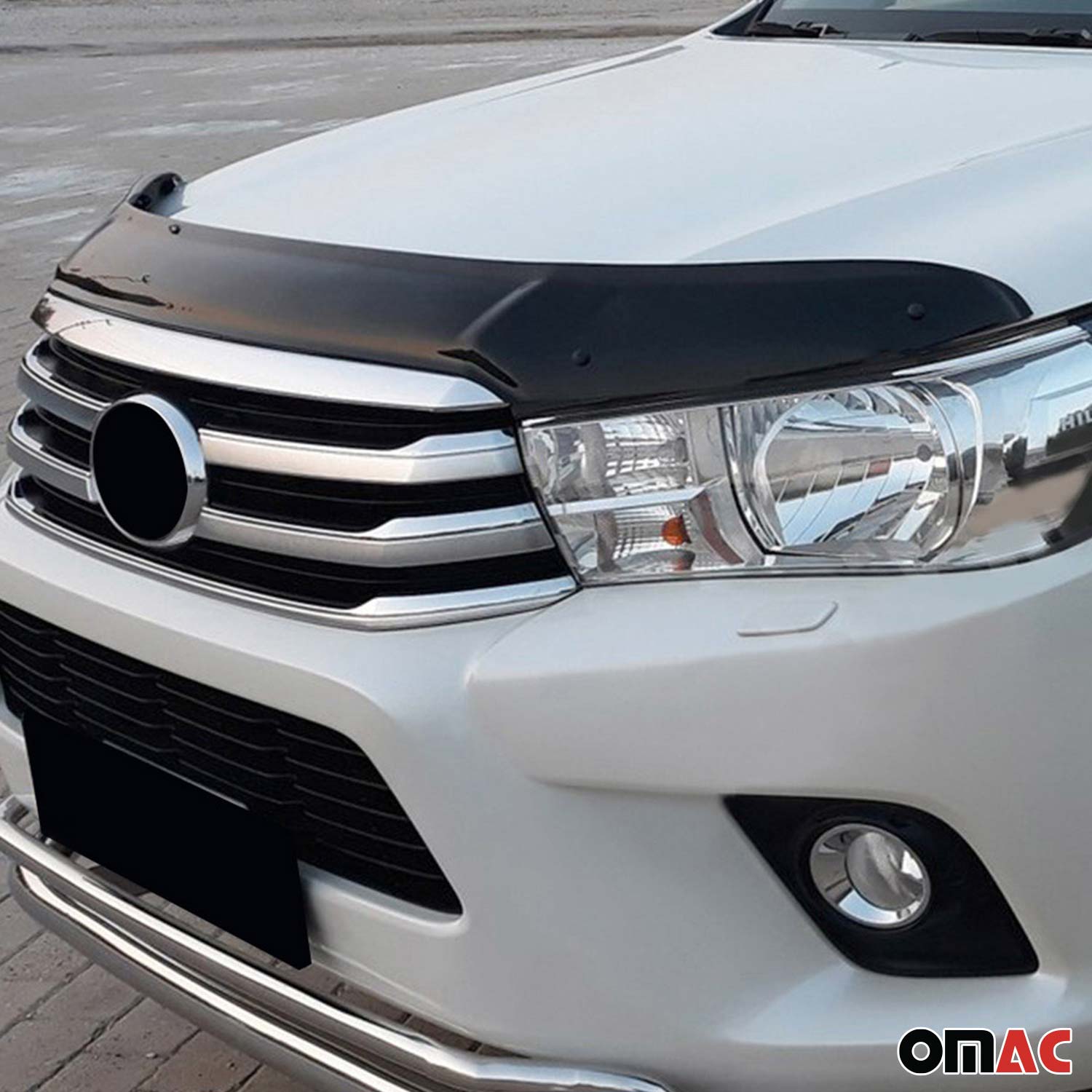 Déflecteur de Capot pour Toyota Hilux 2015-2025 en Acrylique Noir